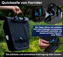 Forrider 2er Set Gepäckträgertasche Wasserdicht Fahrradtasche für Gepäckträger [2 x 27Liter] mit MagnetLock Schultergurt passt an jedes Fahrrad