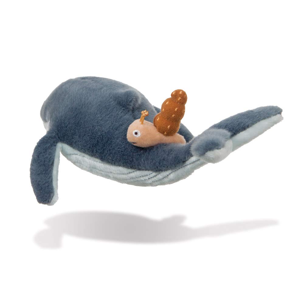 Aurora Snail and The Whale Soft Toy, 61238, 7in, Grey, for Fans of The Book by Julia Donaldson and Axel Scheffler, Blue