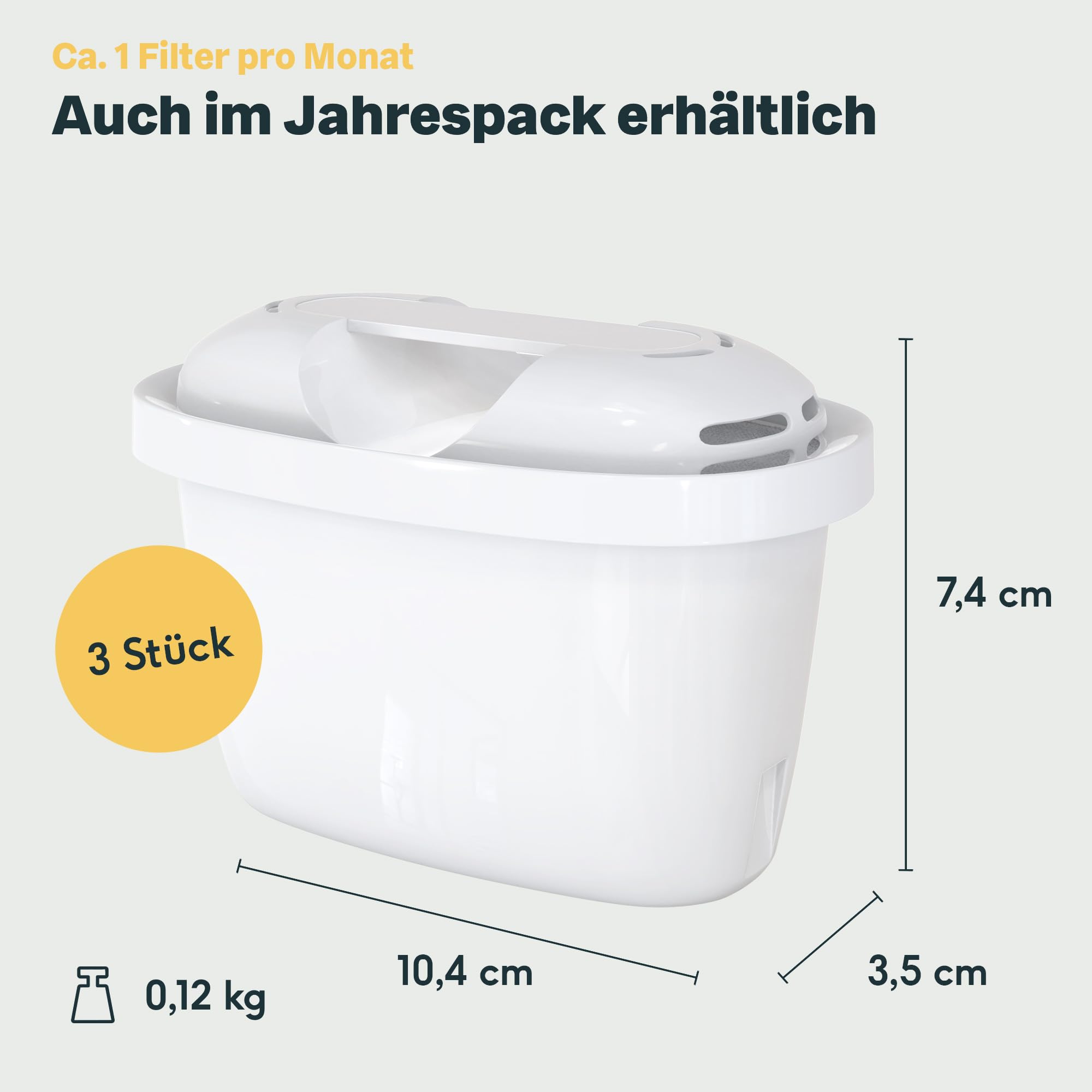 SILBERTHAL Wasserfilter Kartuschen - Reduziert Kalk, Chlor und Verunreinigungen - Filterkartuschen kompatibel mit Brita Maxtra Filterkannen - 3er Pack