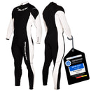 T´SUITS Neoprenanzug Herren [4/3mm, Lang, Speedstar] Tauchanzug, Schwimmen, Surfen, Tauchen, Wasserski | Jetzt Größe Wählen (M, Schwarz/Weiß)