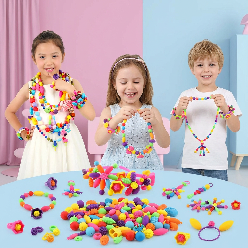 Rebolet | Kinder Schmuck Spielsteine Kreativ Set