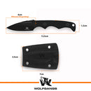 Wolfgangs CITO Neck Knife Messer - inklusive Kydex Scheide und Kugel Halskette zum umhängen - Mini Tactical Survival Outdoor Messer für verstecktes tragen (Cito - Schwarz)