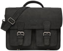 LEABAGS Leder Aktentasche Herren & Damen I Echtleder Laptoptasche bis 13 Zoll I Umhängetasche mit Schultergurt I Schultertasche I Messenger Bag I Arbeitstasche I Lehrertasche I Nature Anthrazit