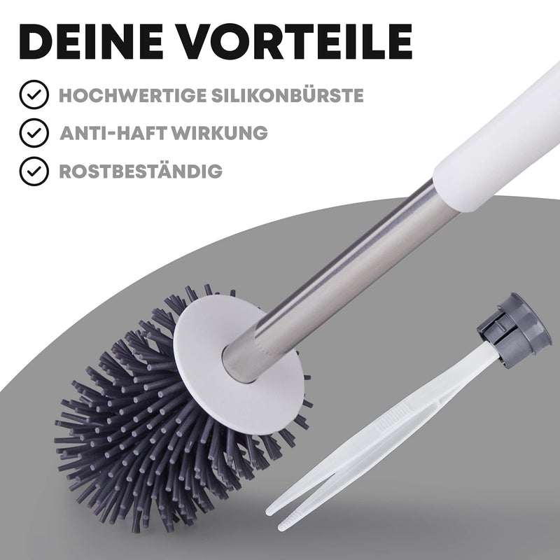 Abrush® Das Orginial Klobürste ohne Halter | Ersatz Toilettenbürste mit Silikon-Borsten | hygienisch & langlebig | Ersatz Klobürste für jeden WC Bürsten Halter - Rebolet.Shop