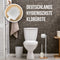 Abrush Stand WC Garnitur | Toilettenbürste- und Toilettenpapierhalter mit Silikon WC Bürste | WC Garnitur Set für jedes Badezimmer in weiß - Rebolet.Shop