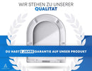 ABRUSH Toilettendeckel mit Absenkautomatik D-Form - Premium WC-Sitz Weiss inkl. Softclose - Klodeckel - Klobrille aus Duroplast - antibakterieller Toilettensitz passend für Duravit, V&B UVM - Rebolet.Shop