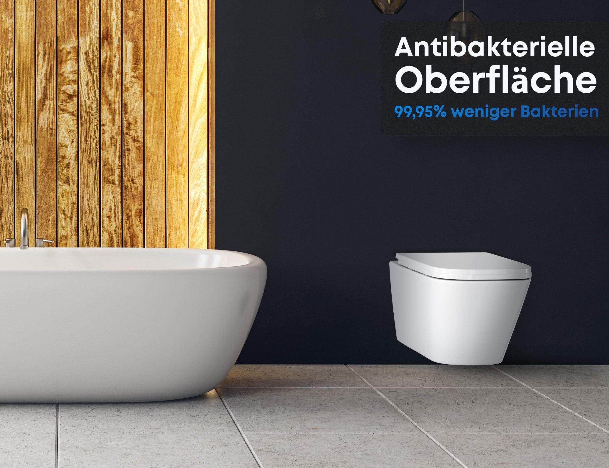 Abrush® Toilettendeckel mit Absenkautomatik | WC Sitz eckig aus Duroplast | WC Deckel & Klobrille in weiß | antibakterieller Toilettensitz passend für Keramag Renova Nr.1 Plan - Rebolet.Shop