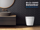 Abrush® Toilettendeckel mit Absenkautomatik | WC Sitz eckig aus Duroplast | WC Deckel & Klobrille in weiß | antibakterieller Toilettensitz passend für Keramag Renova Nr.1 Plan - Rebolet.Shop