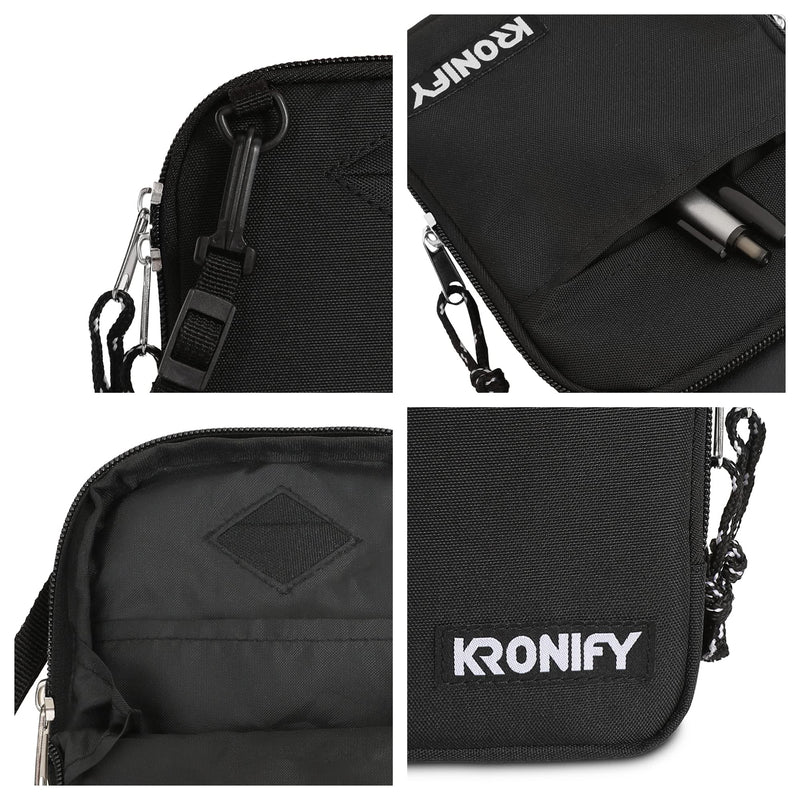 KRONIFY Schultertasche Herren Klein Umhängetasche Herren Klein Handy Tasche Herren Buddy Bag Festival Tasche Bauchtasche Damen