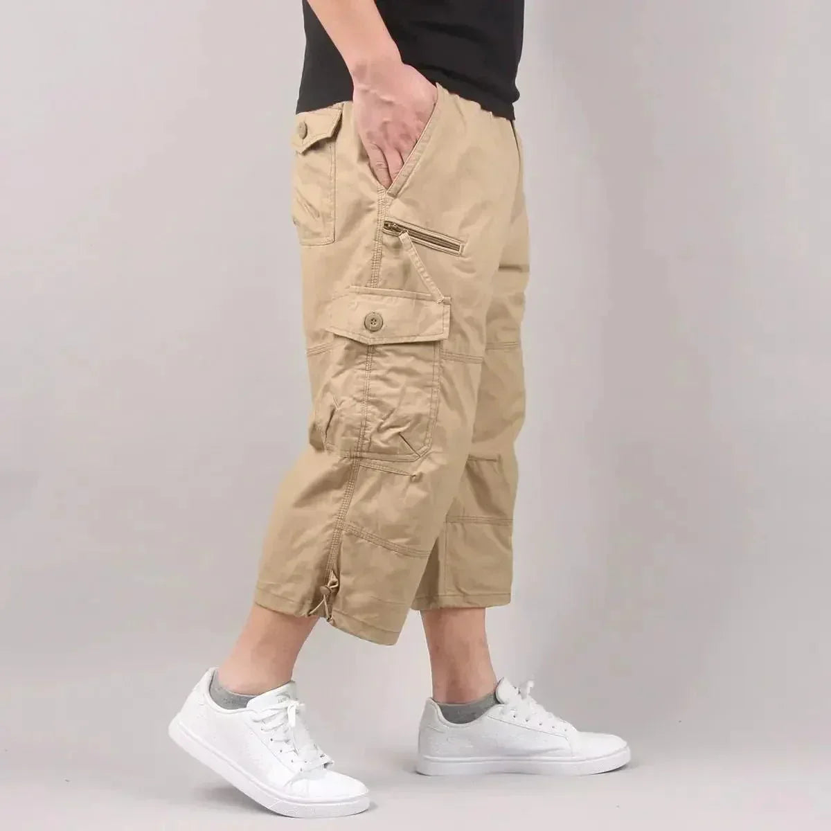 Leichte, locker geschnittene Cargoshorts – Multitaschen-Outdoor-Kleidung