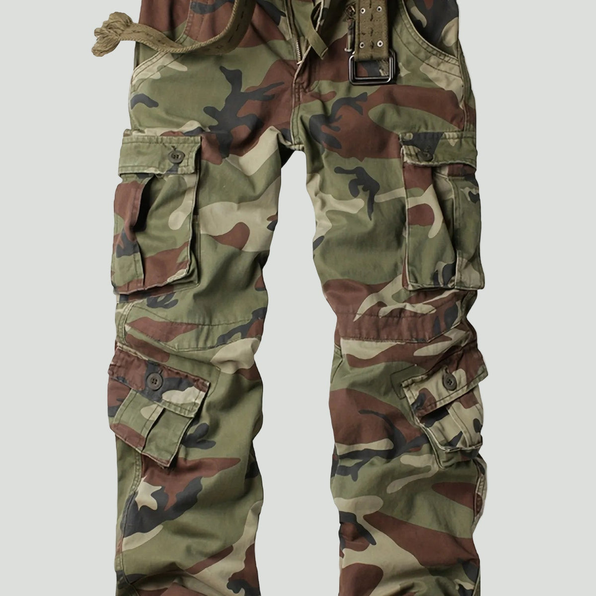 Herren Camouflage-Cargohose – Multitaschen-Utility-Design