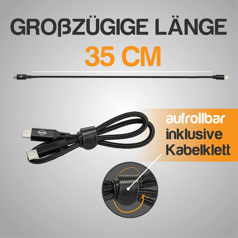 Wheeloo Ebike Ladekabel USB C für Bosch Intuvia, Kiox, Nyon (alt) E-Bike Display I OTG Funktion I Für E-bike Fahrradcomputer