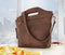 LEABAGS Nizza Shopper aus echtem Büffel-Leder im Vintage Look - Muskat