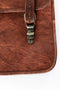 NAMA 'Franz' Messenger Bag Klein Umhängetasche Echtes Leder Vintage Schultertasche für Damen und Herren Handtasche Reisetasche Tablettasche Naturleder Braun