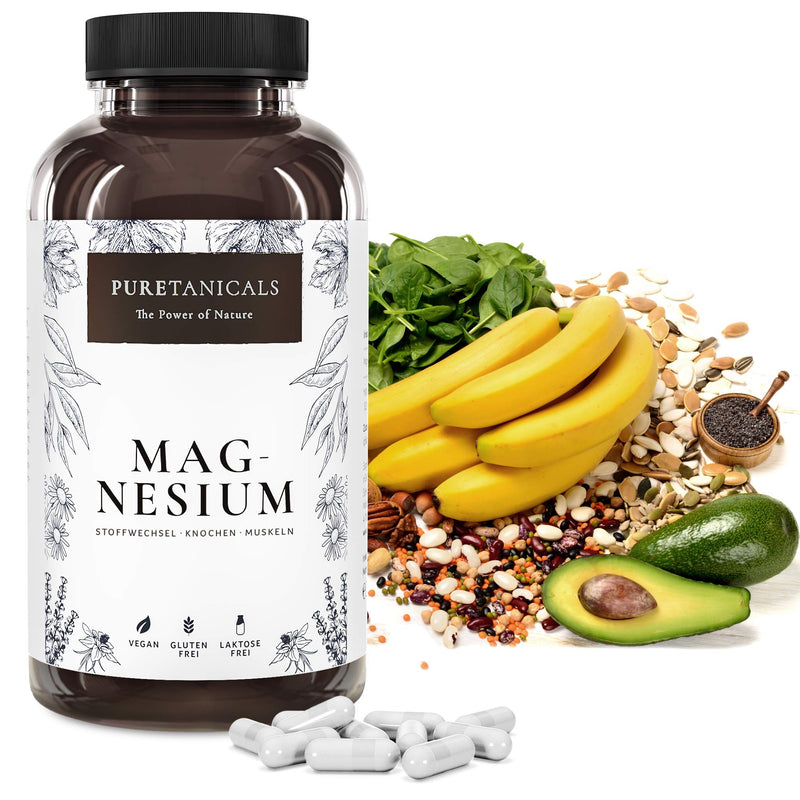 Magnesium Kapseln hochdosiert 365 Stück Familienpackung | Premium 400mg ELEMENTARES (reines) Magnesium je Tablette (664 mg Pulver) - Laborgeprüft ohne Magnesiumstearat vegan