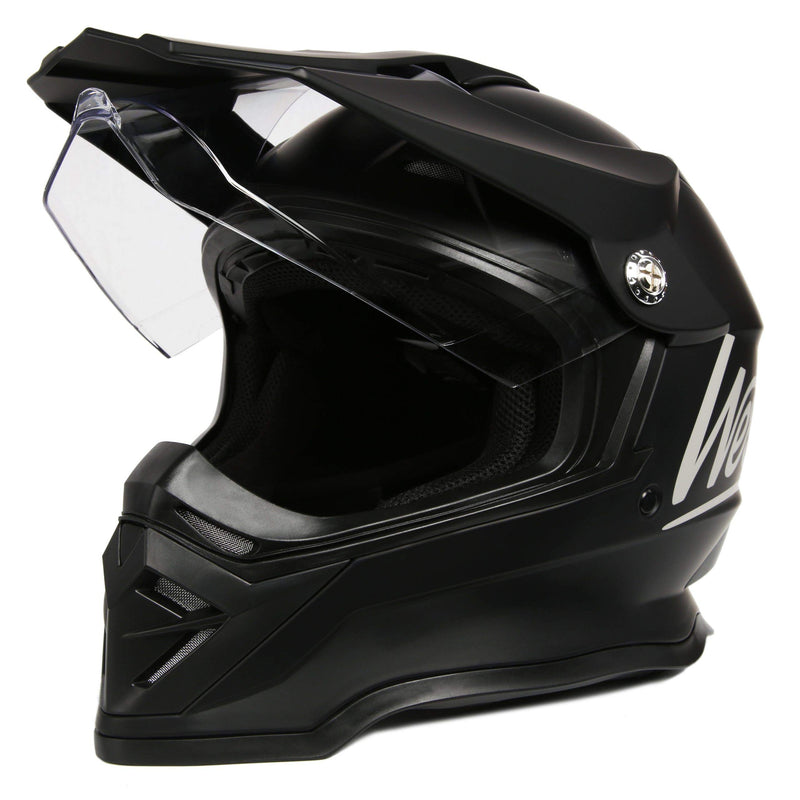 WESTT Cross Motorrad-Helm I Motocross-Helm I Motorradhelm schwarz-matt I Motocross-Helm mit Visier I Cross-Helm-Herren I Fullface-Helm I MTB-Helm I Quad-Helm I ECE Zertifiziert I Größe XL