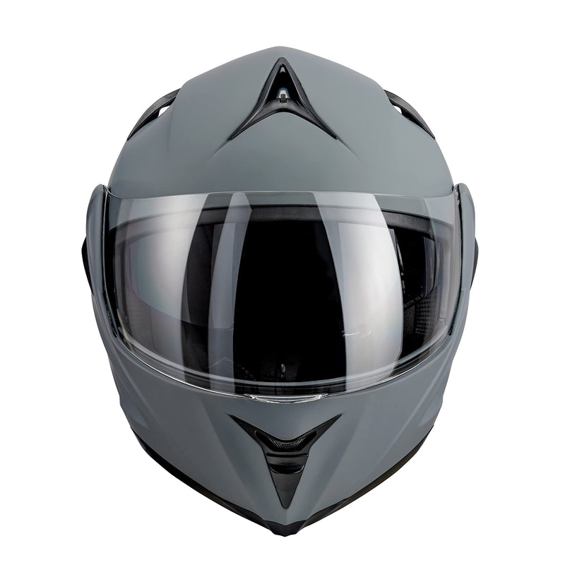 Westt Motorradhelm Herren Damen Integralhelm Klapphelm Flip-up Motorrad Jethelm Chopper Mofa Moped Roller Modular Helm Motorrad ECE DOT Zertifiziert, grau, XL (61-62 cm)