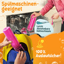 Funkelfuchs®- Trinkflasche für Kinder – 500ml, Pink – Kohlensäure geeignet - 100% auslaufsicher - Wasserflasche spülmaschinenfest - für Kindergarten, Einschulung, Schule, Sport