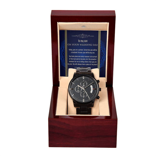 Rebolet | Sohn Hochzeit – Be My Son – Metall-Chronographenuhr