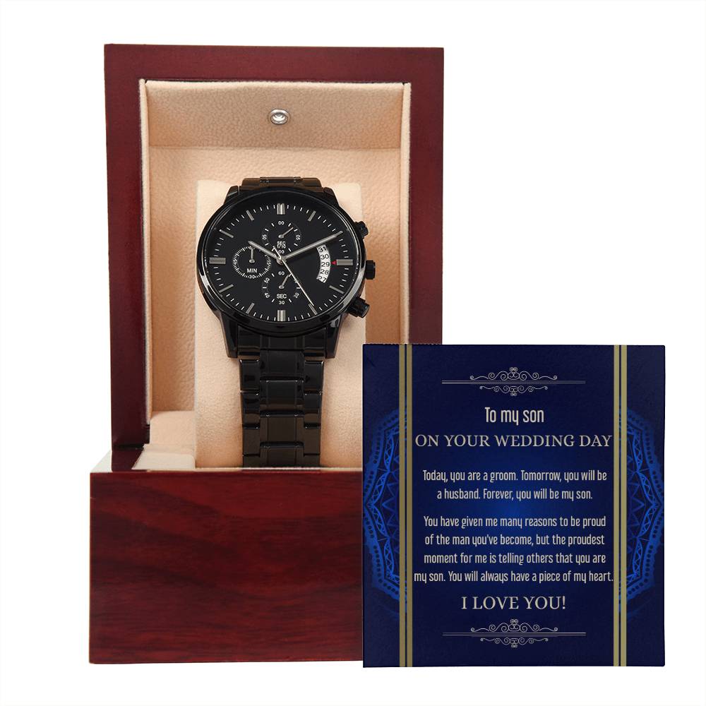 Rebolet | Sohn Hochzeit – Be My Son – Metall-Chronographenuhr
