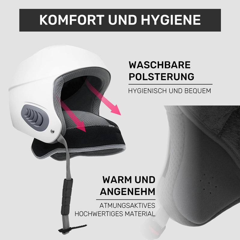 Westt Skihelm Herren Damen Snowboardhelm Freeride Skitouren Helm Schneesporthelm, leicht atmungsaktiv, weiß, 56-58 cm