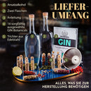 Heldengenuss Gin selber machen Set - 22 tlg. DIY Baukasten zum Gin selber herstellen I Ginbaukasten inkl. Basisalkohol & 16 Botanicals als Geschenkset - Gin selbst herstellen - Gin Geschenk