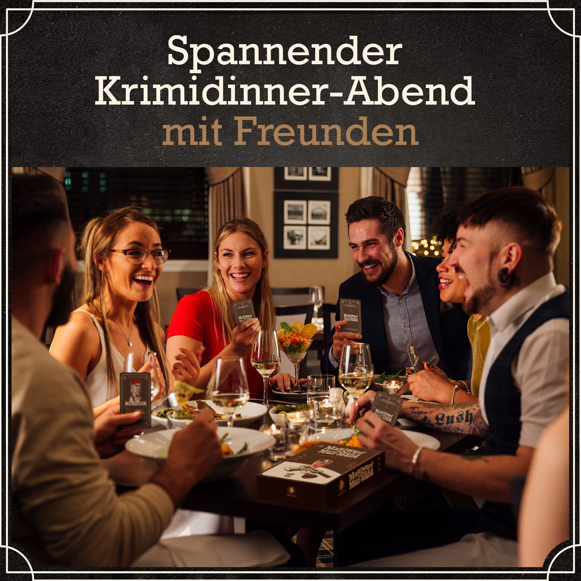 Misterio – Krimidinner für Zuhause – Maulwurf in der Müllmafia | Spannender Krimi Dinner Abend für 6 bis 8 Personen - Krimidinner 8 Personen - Findet den Verräter im Mafia Krimi Spiel -