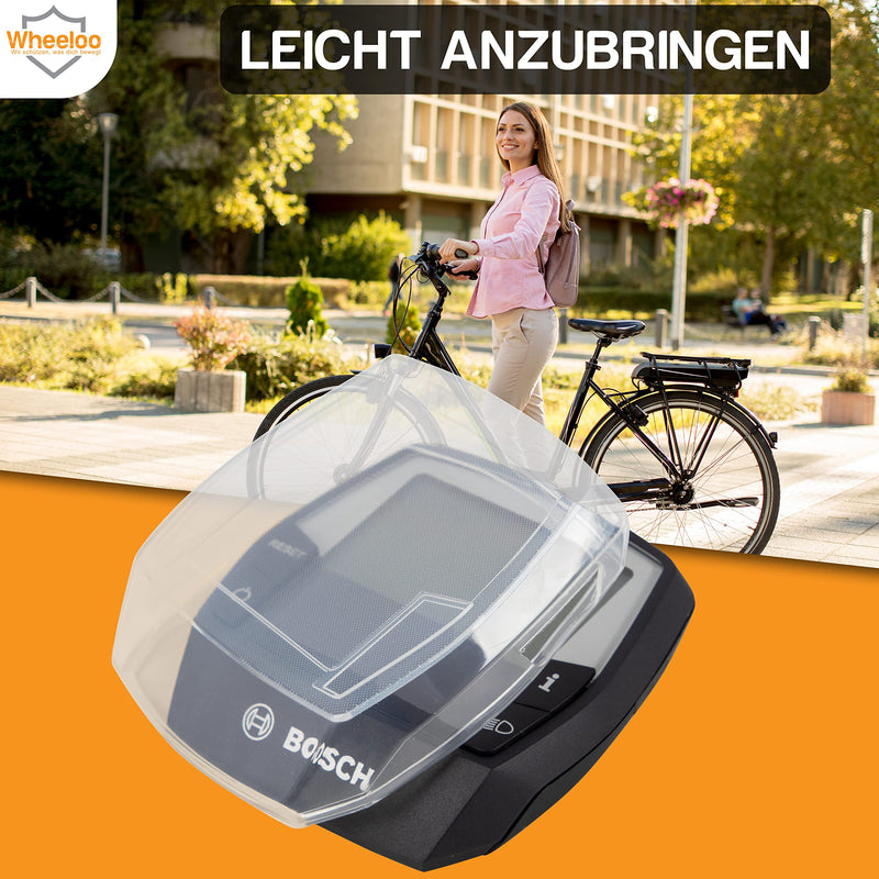 WHEELOO E-Bike Displayschutz | geeignet für Bosch Intuvia Display | Transparent und wasserdicht | Stoß- und Kratzschutz I UV-Beständig I Display Schutzhülle I Ebike Schutz Zubehör