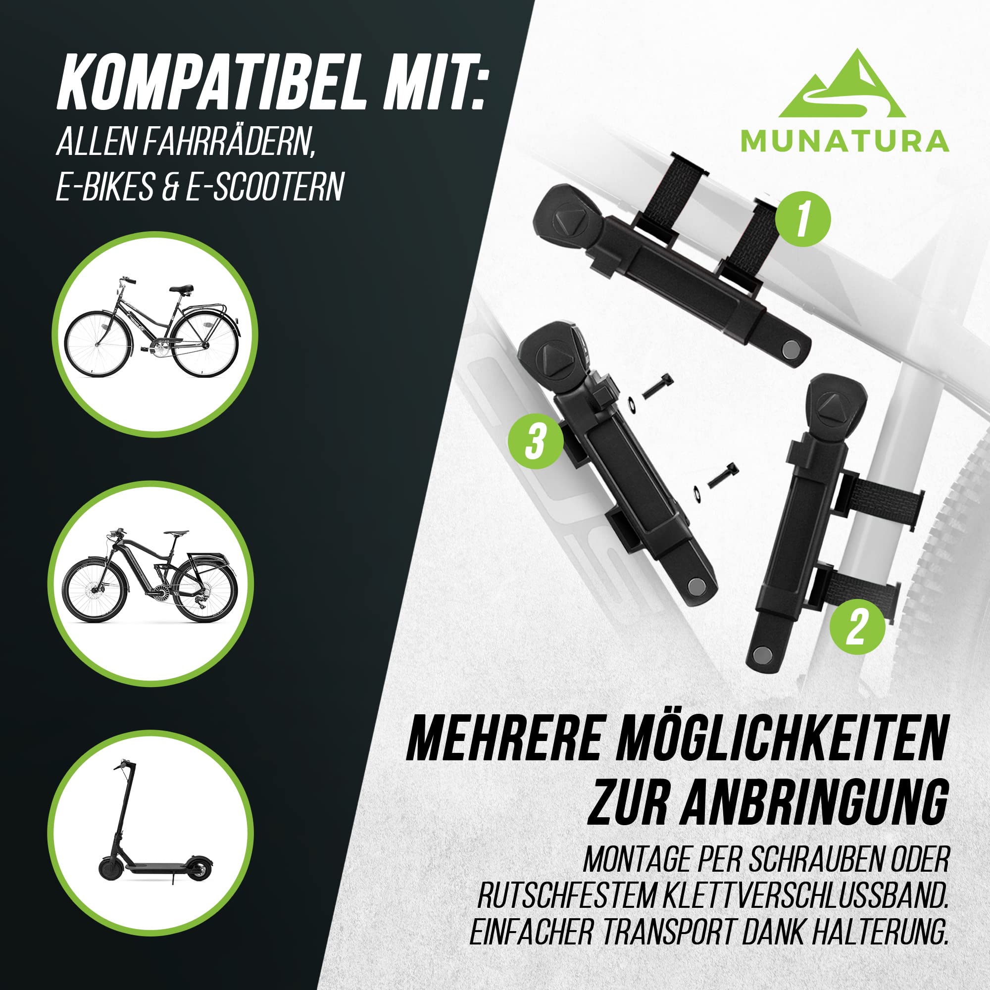 MUNATURA Faltschloss Fahrrad 120cm – Robustes Fahrradschloss für extra hohen Diebstahlschutz - Für alle Fahrräder, E-Bikes, etc. geeignet