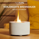 Homebuddy Tisch Feuerstelle - Bioethanol Tischkamin - Tragbares Tischfeuer, Lang Brennend & Rauchfrei - Tischkamin Tischfeuer Outdoor & Tischkamin Indoor & 50 Holzspieße - Mit Stilvollem Feuerlöscher