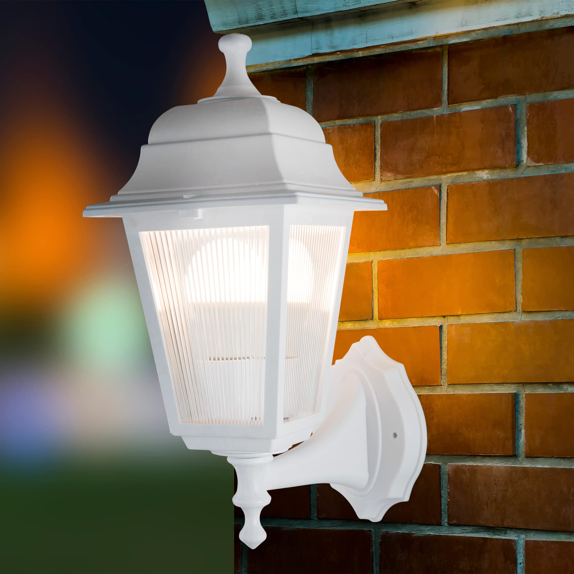 lux.pro Außenlampe Huddersfield Wandleuchte außen Laterne Außenbeleuchtung 1 x E27 Weiß