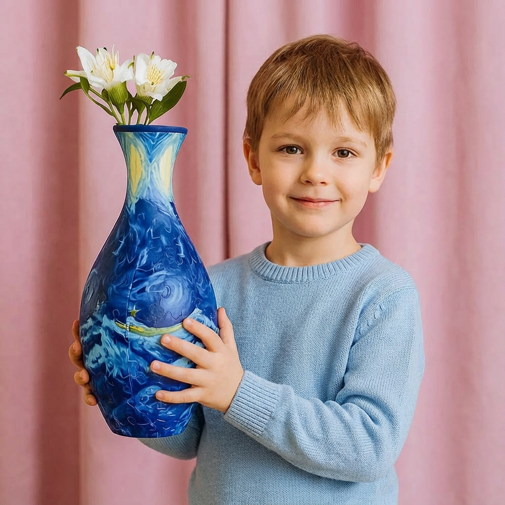 Rebolet | 3D Puzzle Vase Dekoration für echte Blumen
