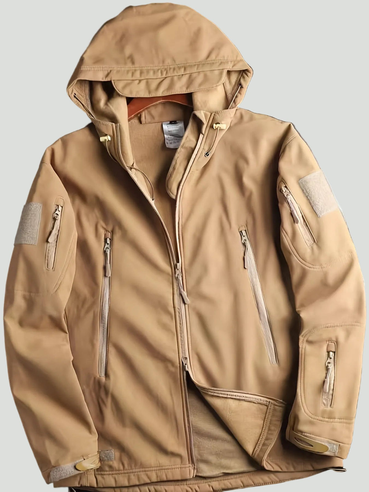 Herren Outdoor-Jacke mit Kapuze – leichte Zip-Schicht für aktiven Einsatz