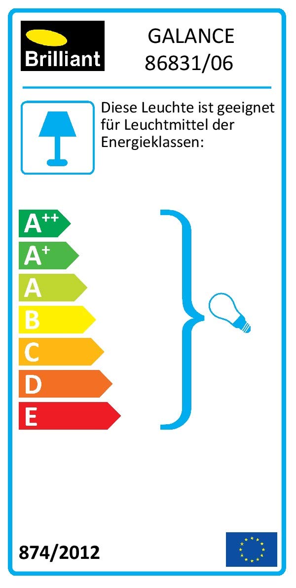 BRILLIANT Galance Spotbalken 4flg schwarz Innenleuchten,Strahler,-Balken | 4x A60, E27, 40W, geeignet für Normallampen (nicht enthalten) | A++ | Edler Strukturschirm aus echter Vinyl-Tapete