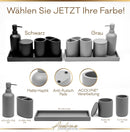 𝐀𝐜𝐨𝐥𝐲𝐧𝐞® Premium 5-teiliges Badezimmer Set aus [Hochwertigem Harz] als Bad Accessoires | Seifenspender Set oder Badezimmer Organizer | Zahnputzbecher | Bad Zubehör