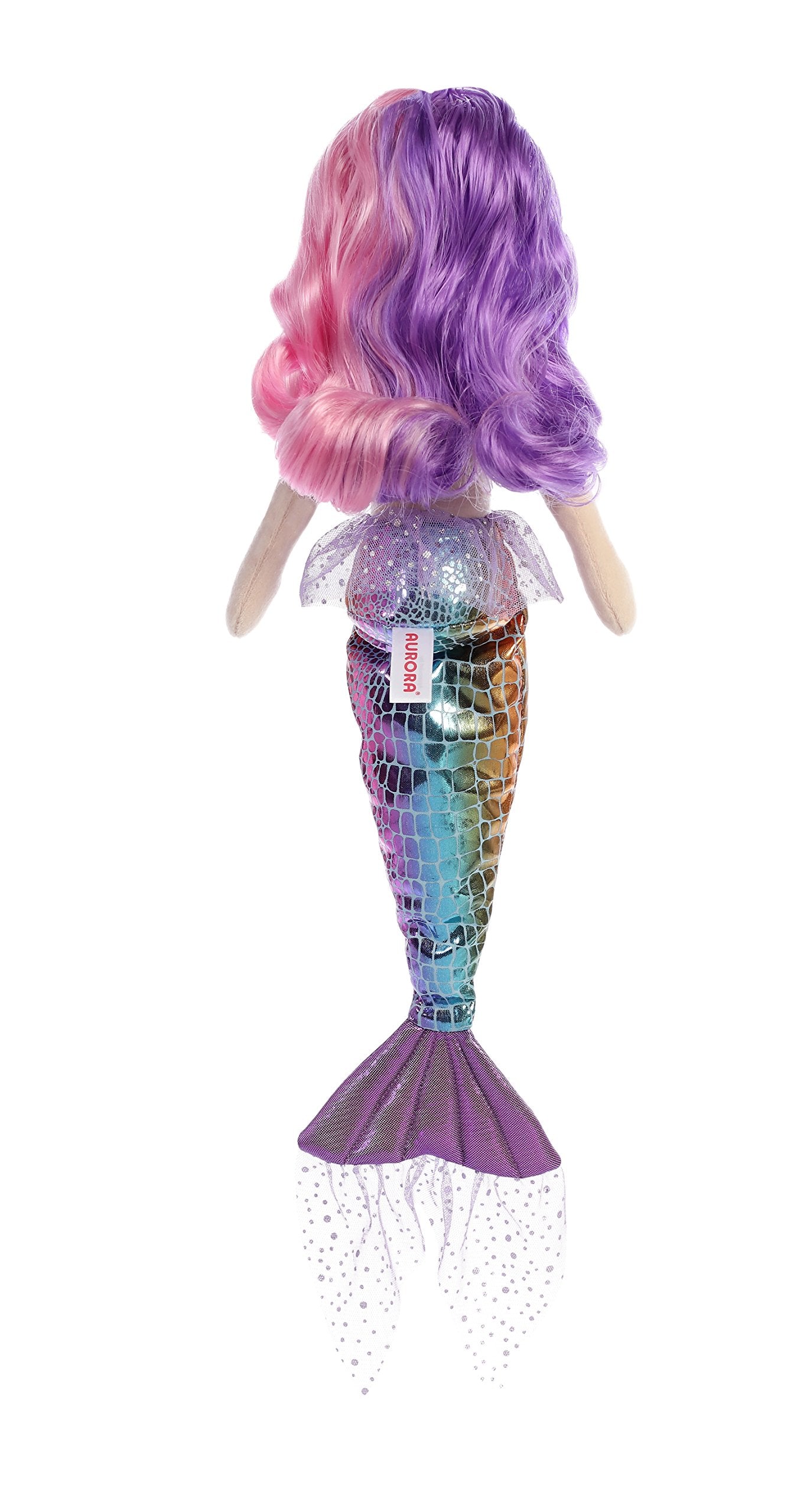 Aurora World 33234 Aurora Sea Sparkles Pastellmeer Plüsch, 46 cm, iris, Pink/Violett