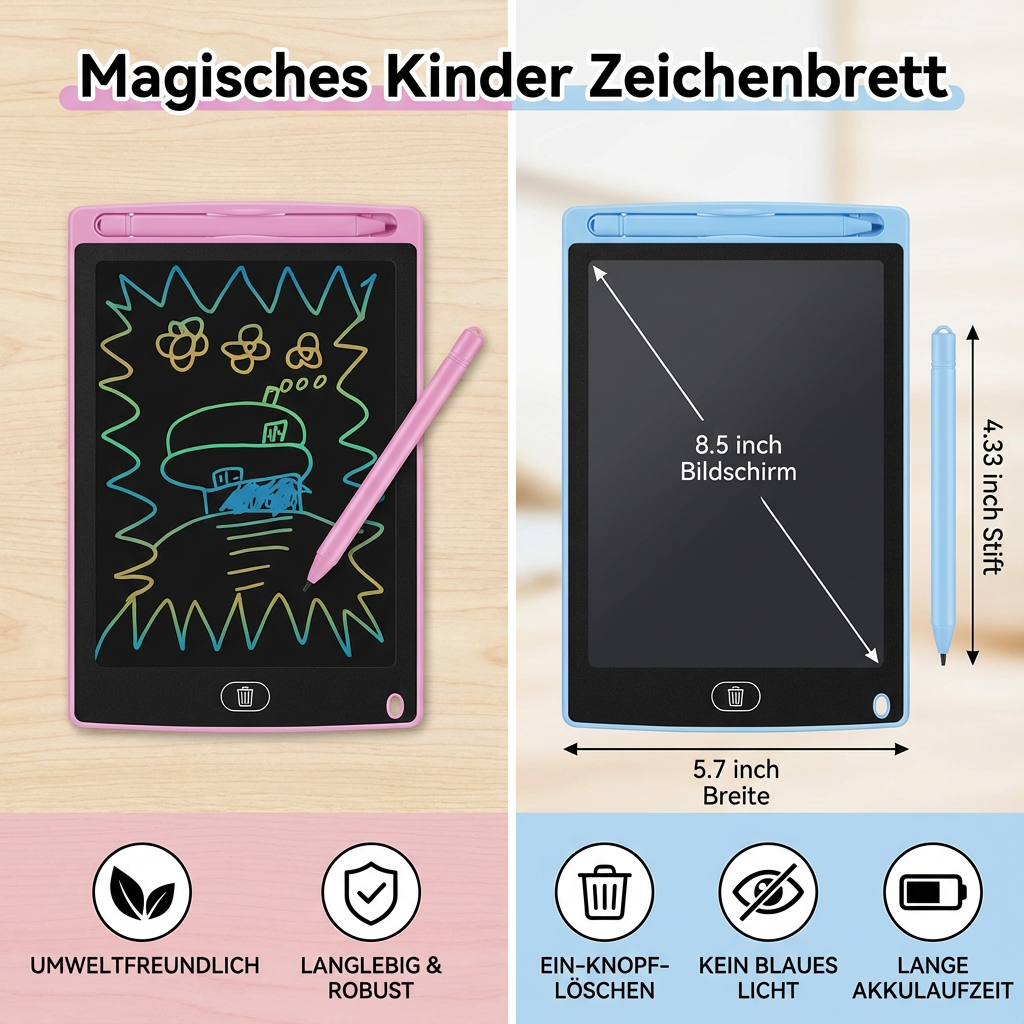 Rebolet | Magisches Kinder Zeichenbrett Lernspiel