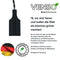 Parus by Venso E27 Lampenfassung Helix 4m Textilkabel Schwarz, Eurostecker, Venso Ecosolutions Lampenfassung E27 mit Kabel für E27 LED Lampe, Bulb Holder, Kabel für Lampe, Fassung E27