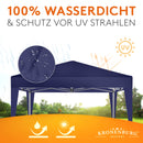 Kronenburg Faltpavillon wasserdicht Dachmaß 2 x 2 m UV Schutz 50+ Pavillon in Blau