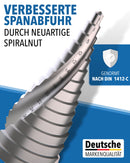 STONE REEF Stufenbohrer Profi aus HSS Stahl - [15 Stufen | Ø 4-32mm] - Kegelbohrer, Schälbohrer, Metall, Lochbohrer, Blechbohrer, Kunststoffbohrer, Lochfräser, Fräsbohrer, Lochschneider