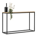 [en.casa] Konsolentisch Kittilä Sideboard 80 x 100 x 30 cm Flurtisch Beistelltisch Büro Wohnzimmer Industrial Schwarz/Holzoptik