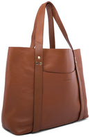 LEABAGS Rosario Handtasche aus echtem Büffel-Leder im Vintage Look - Cognac