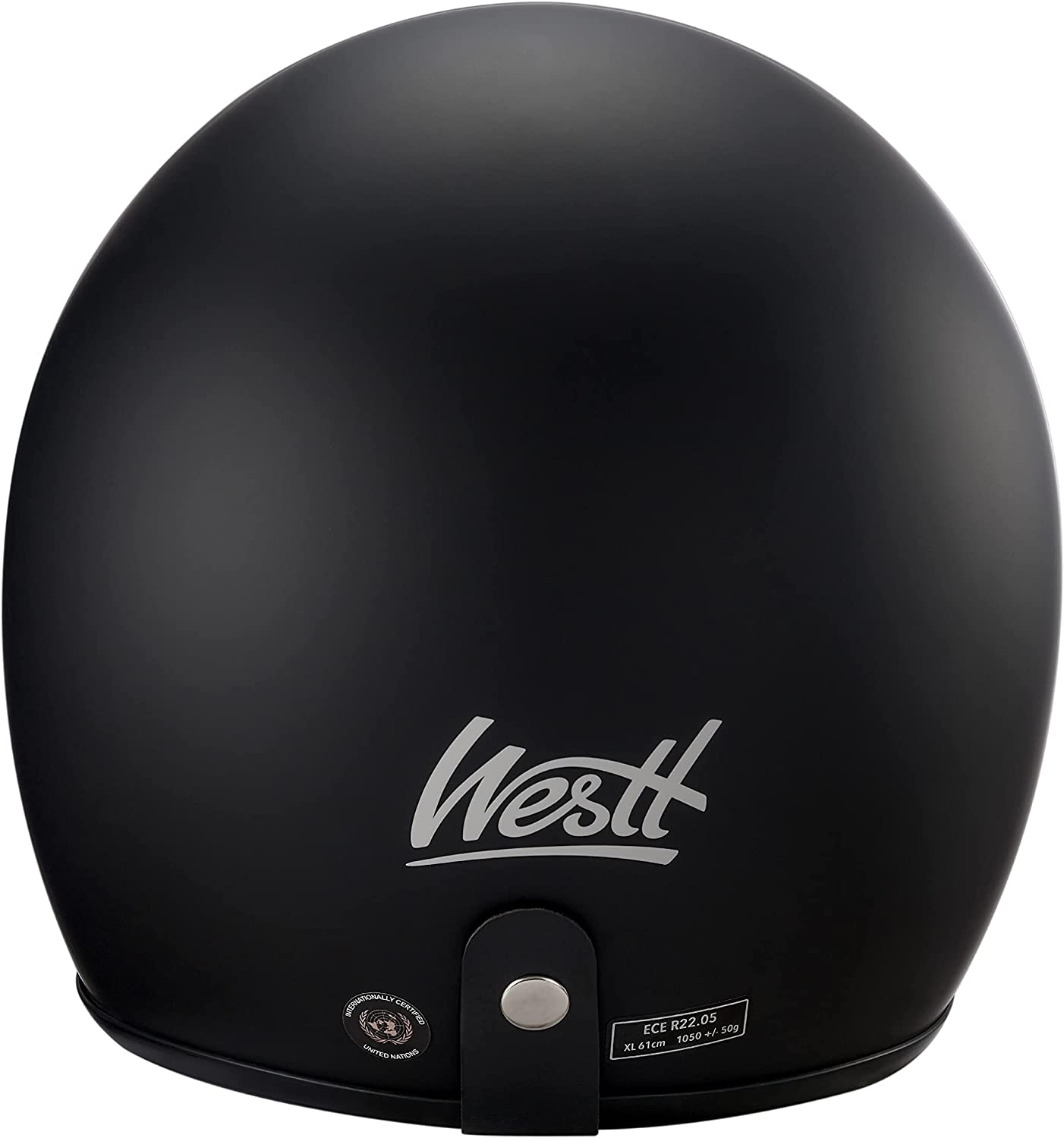 WESTT Vintage Jethelm I Vintage Motorradhelm I Retro-Jethelm in schwarz I Jethelm mit Visier I Roller Helme für Damen & Herren I stoßfester Motorradhelm I ECE Zertifiziert I Größe S (55-56cm)