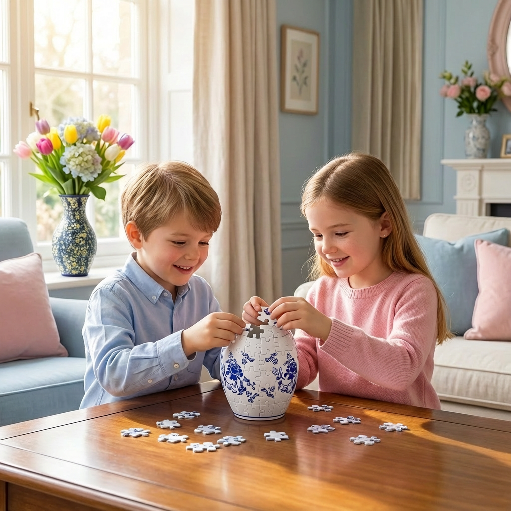 Rebolet | 3D Puzzle Vase Dekoration für echte Blumen