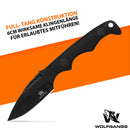 Wolfgangs CITO Neck Knife Messer - inklusive Kydex Scheide und Kugel Halskette zum umhängen - Mini Tactical Survival Outdoor Messer für verstecktes tragen (Cito - Schwarz)