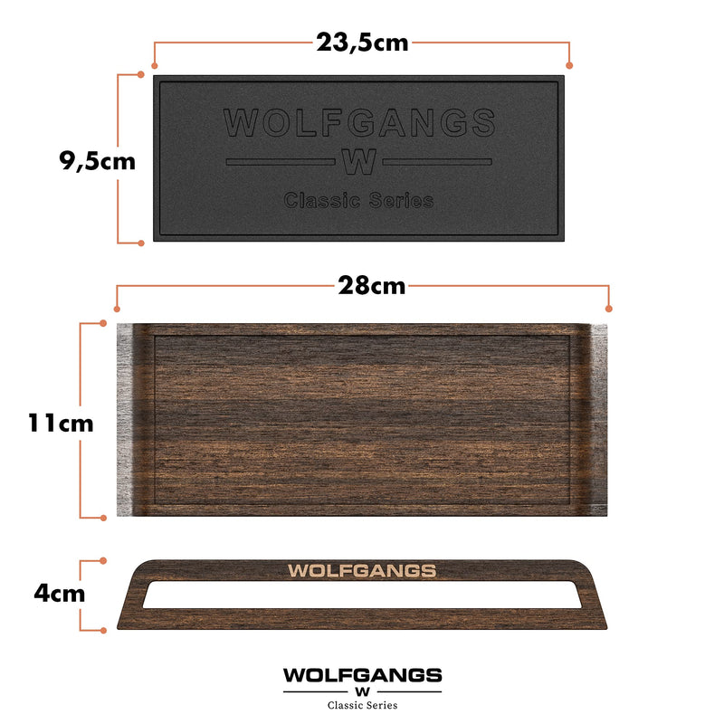 WOLFGANGS CLASSICS Premium Schleifstein Set zum Messer Schärfen - Hochwertiger Wetzstein + Abziehstein für Messer aller Art - Schleifstein Messer mit 1000/6000er Körnung + Silikon- und Winkelhalter