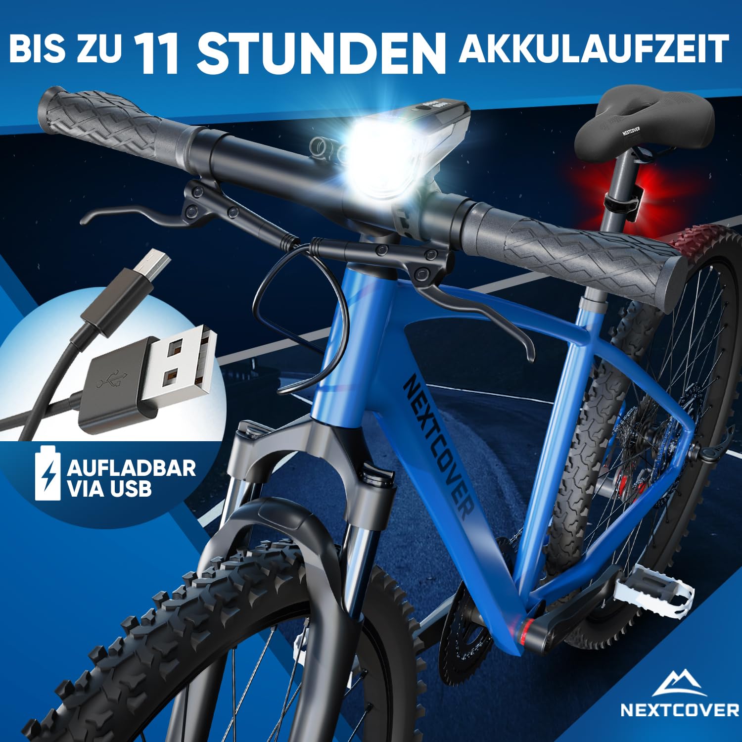 Nextcover Fahrradlichter Set (80 Lux Basic)