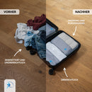 Obics 5-teilige Compression Packtaschen Set inkl. Schuhbeutel für Reise, Koffer & Rucksack - Packing Cubes Packwürfel - Reise-Organizer für Kleidung & Schuhe - Travel Kleidertaschen Kofferorganizer