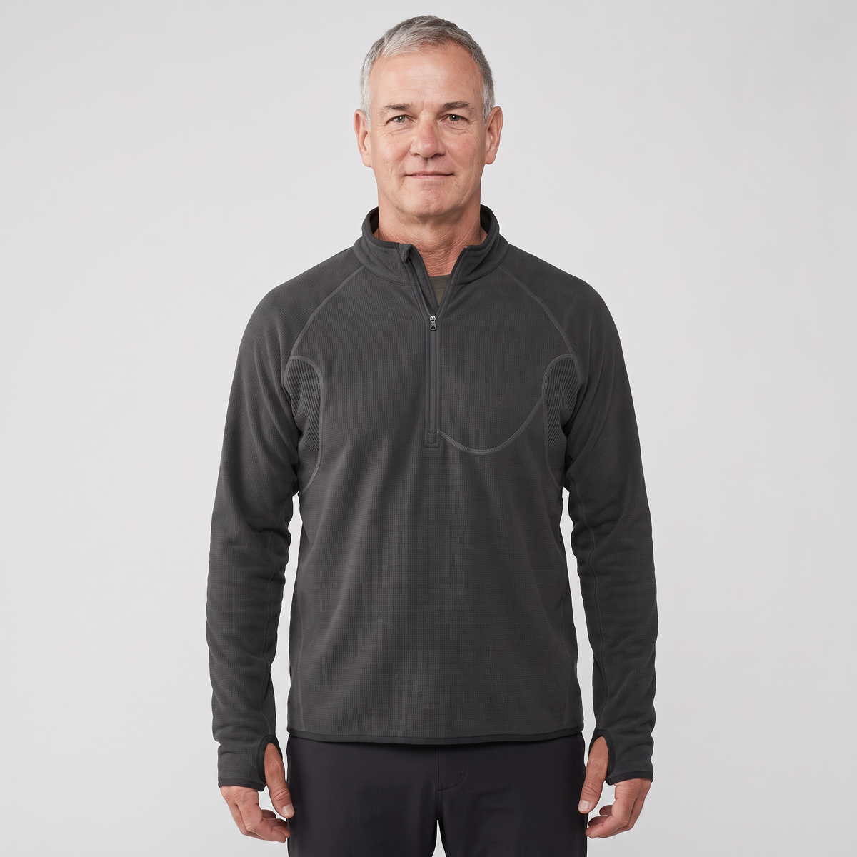 Herren Fleecejacke mit halbem Reißverschluss