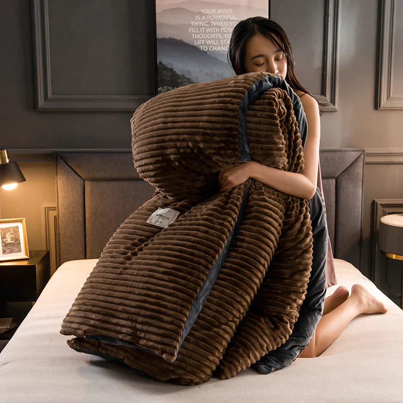 Rebolet | DreamWeave – Winter Bettbezug Samt-Fleece Schneeflocke Edition – Warm & Luxuriös